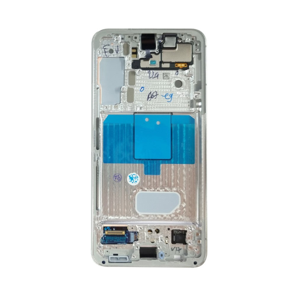 Samsung Galaxy S22 5G S901B OLED Screen Replacement Digitizer with Frame GH82-27520B/27521B (Gold)-White Samsung Galaxy S22 5G S901B OLED Screen Replacement Digitizer with Frame GH82-27520B/27521B (Gold)-White